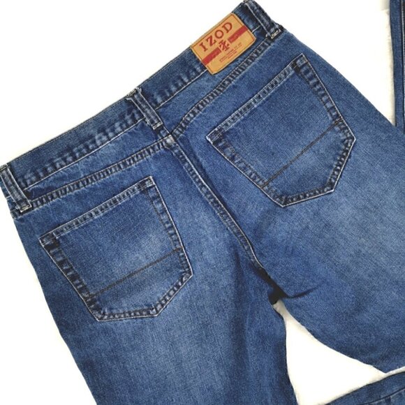 Izod Men's 34 x 34 Cotton Regular Blue Jeans - Picture 11 of 15